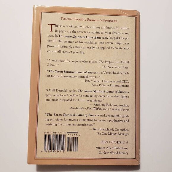 New World Library Hardcover "The Seven Spiritual Laws of Success" Book - Picture 3 of 7